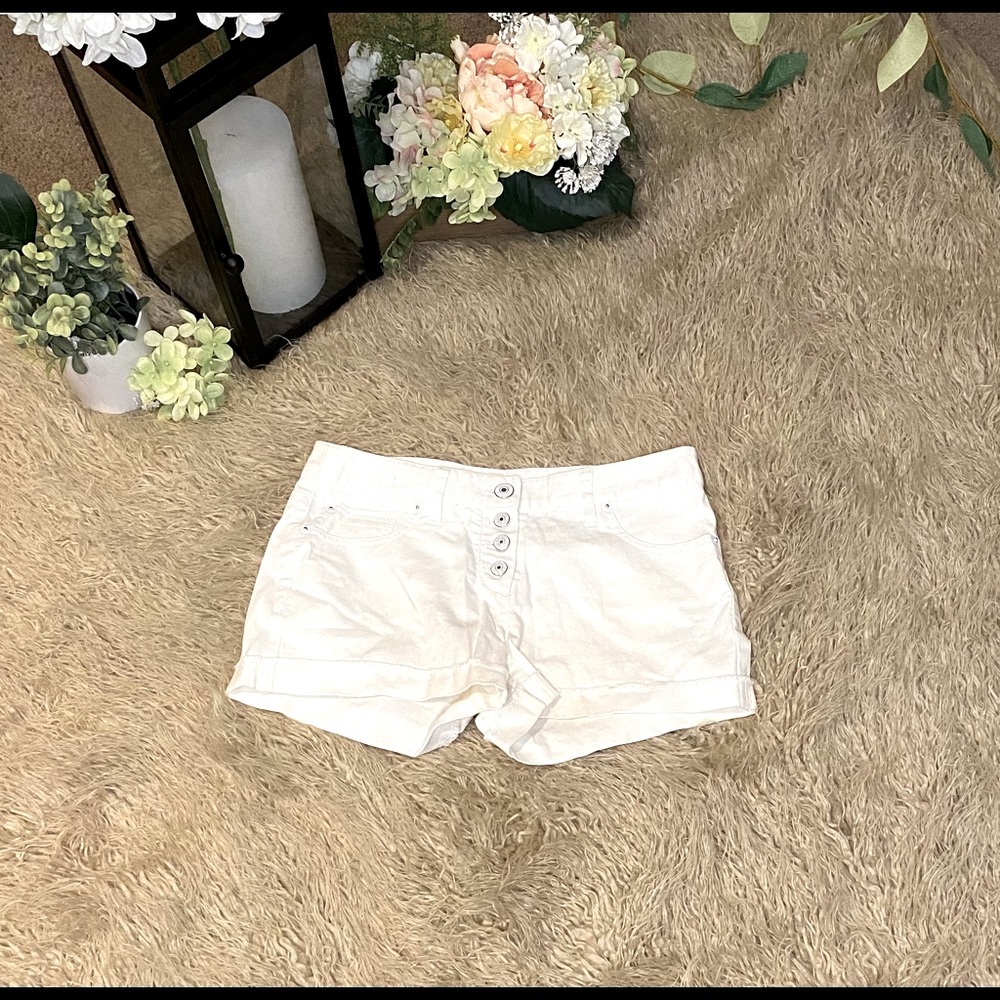 High rise white shorts just in time for summer!